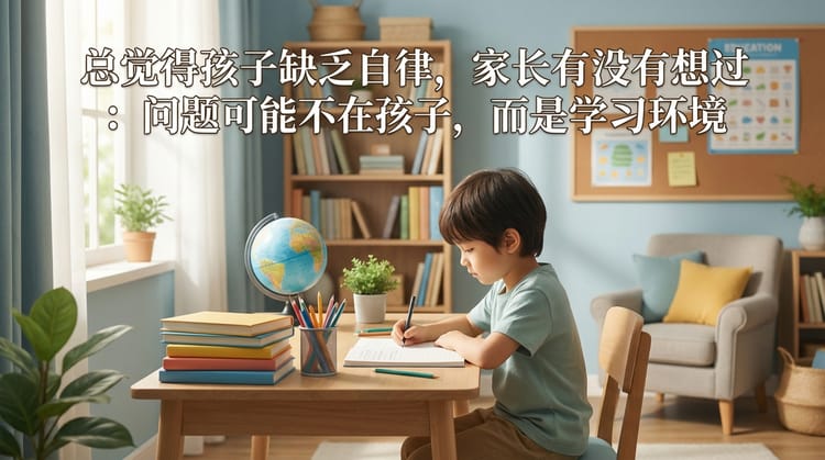 总觉得孩子缺乏自律，家长有没有想过：问题可能不在孩子，而是学习环境