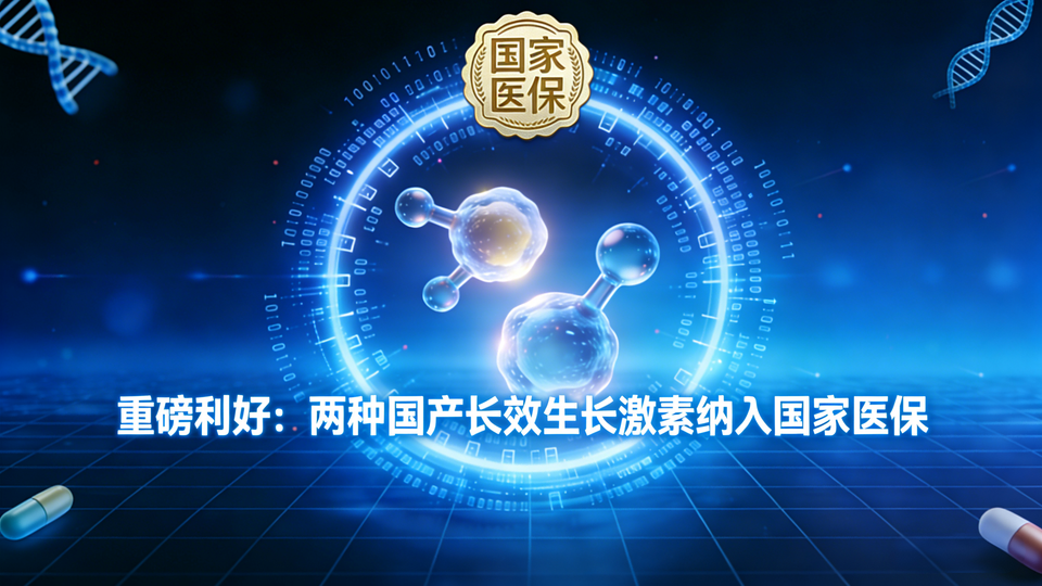 重磅利好：两种国产长效生长激素纳入国家医保